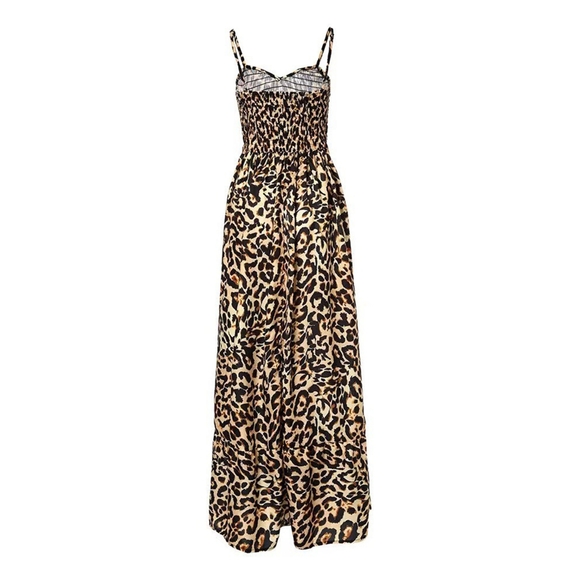 Leopard Sweetheart Neck Cami Dress - Picture 3 of 5